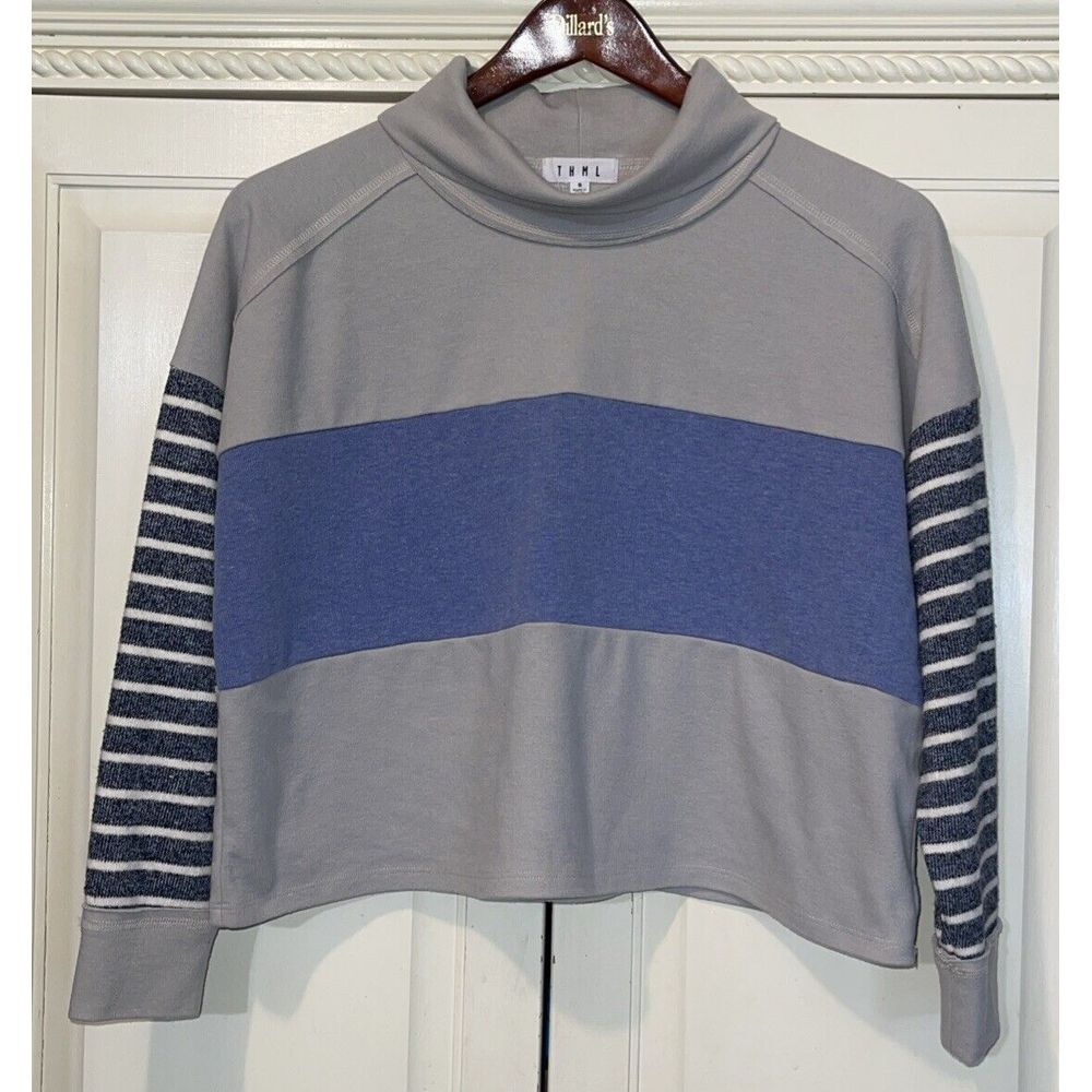 THML Anthropologie Sweatshirt Women S Cowl Neck Long Sleeve